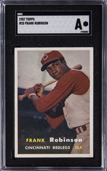 1957 Topps #35 Frank Robinson Rookie Card - SGC Authentic